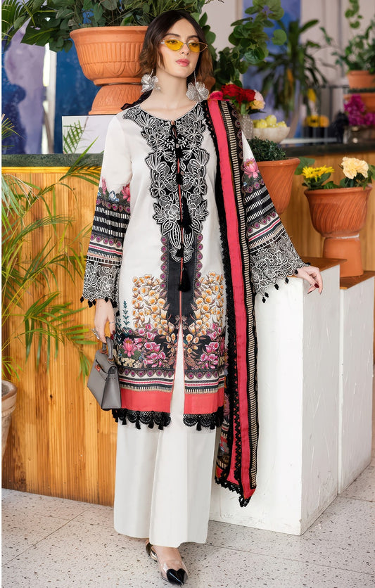 Pure Cotton Heavy Patch Work Unstitched Dress Material with Cotton Dupatta