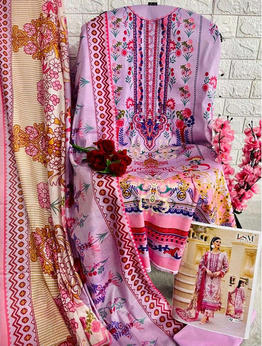 Rosé Grace – Pink & Peach Luxury Lawn Ensemble