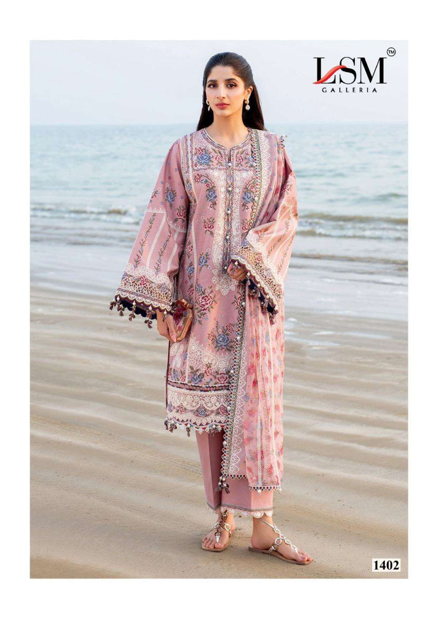 Blush Grace (Pastel Pink Embroidered Suit) | Pure Heavy Lawn Cotton