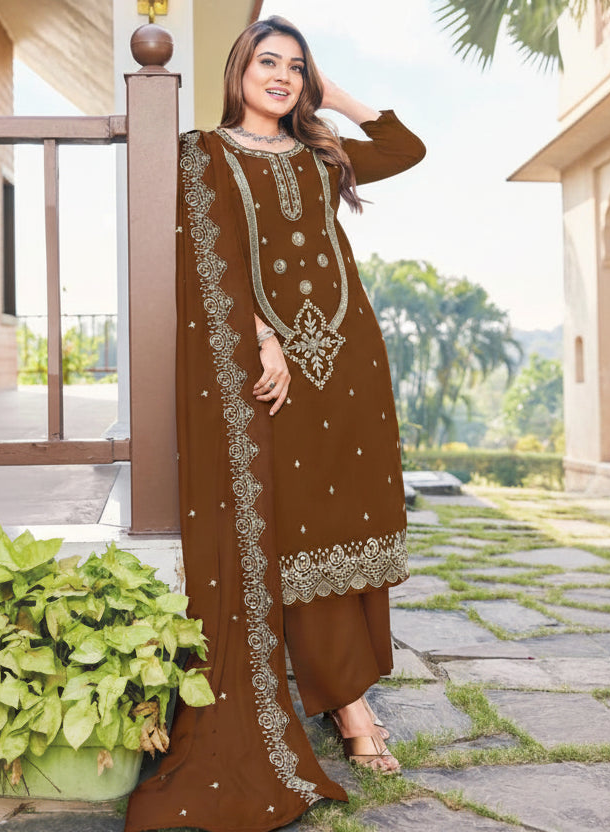 Premium Rayon Unstitched Dress Material With Worked Dupatta