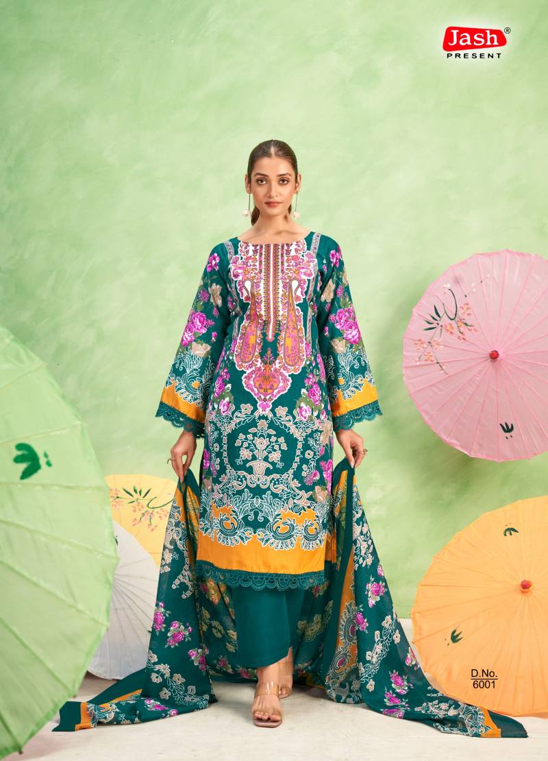 Teal Green & Mustard Printed Cotton Mix Unstiched Suit Set | Elegant Ethnic Wear with Designer Dupatta