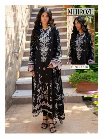 Midnight Bloom: Exquisite Black Unstitched 3-Piece Suit