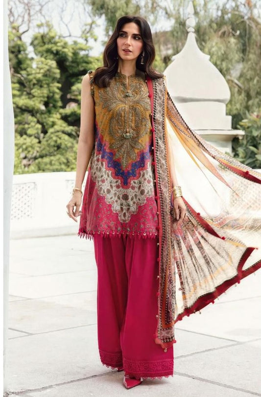 Pure Cotton Heavy Patch Work Unstitched Dress Material with Cotton Dupatta