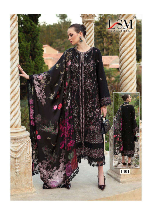 Midnight Bloom (Black Floral Suit) | Pure Heavy Lawn Cotton