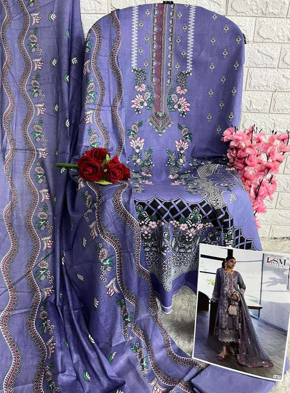 Lavender Luxe (Dusty Lavender Suit) | Pure Heavy Lawn Cotton