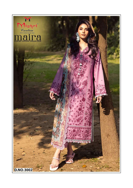 Luxury Cotton Printed Salwar Suit – 100% Pure Cotton | Romantic Lavender Floral