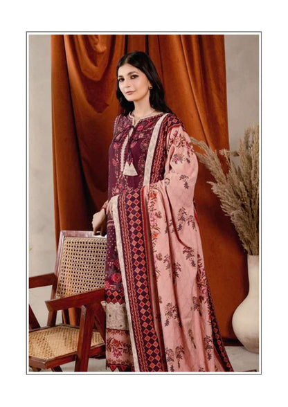 Luxury Cotton Printed Salwar Suit – 100% Pure Cotton | Rich Maroon with Heritage Motifs